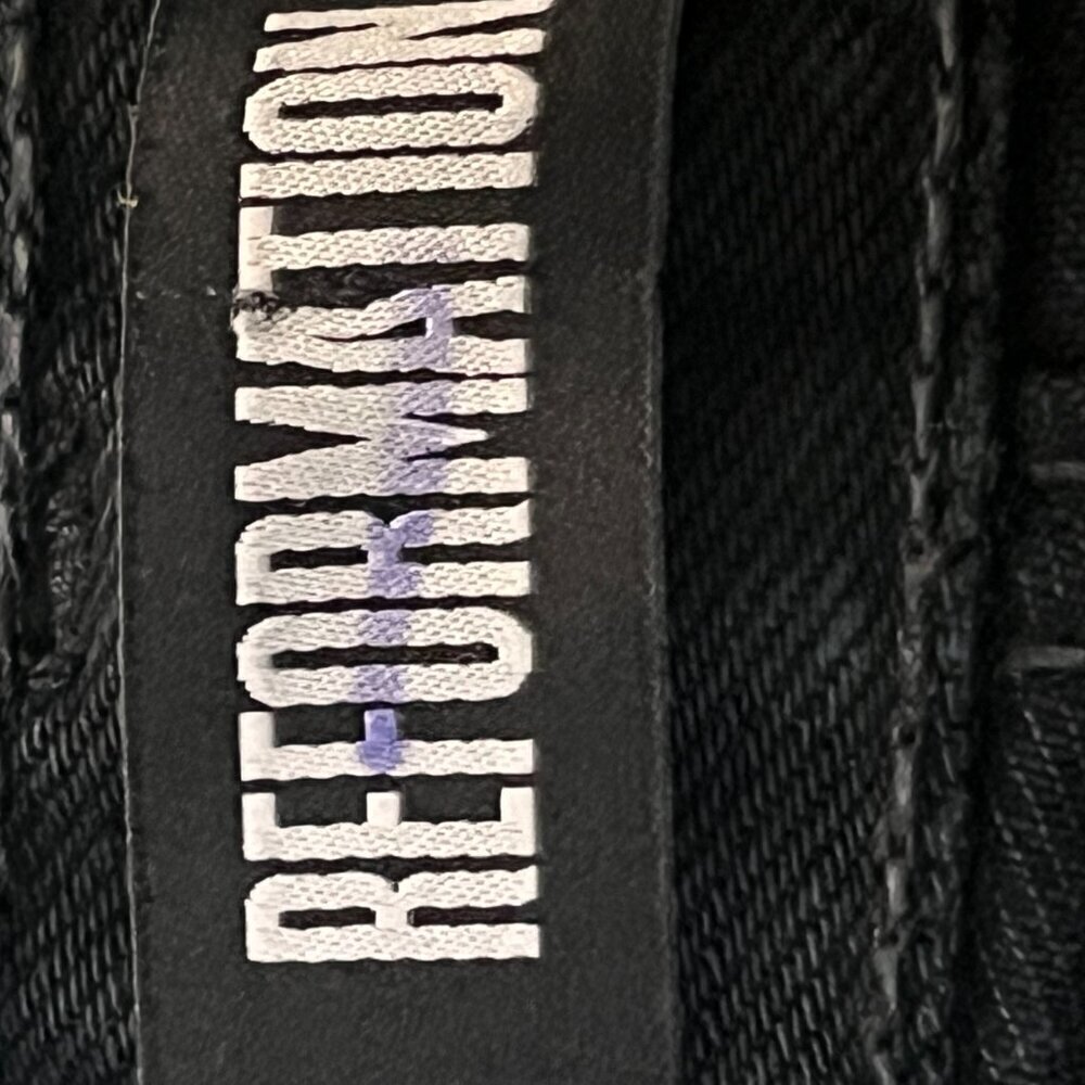 REFORMATION X LEVI'S REPURPOSED UPCYCLED REDESIGNED BLACK JEANS  FITTED  EUC  27 - Picture 12 of 15
